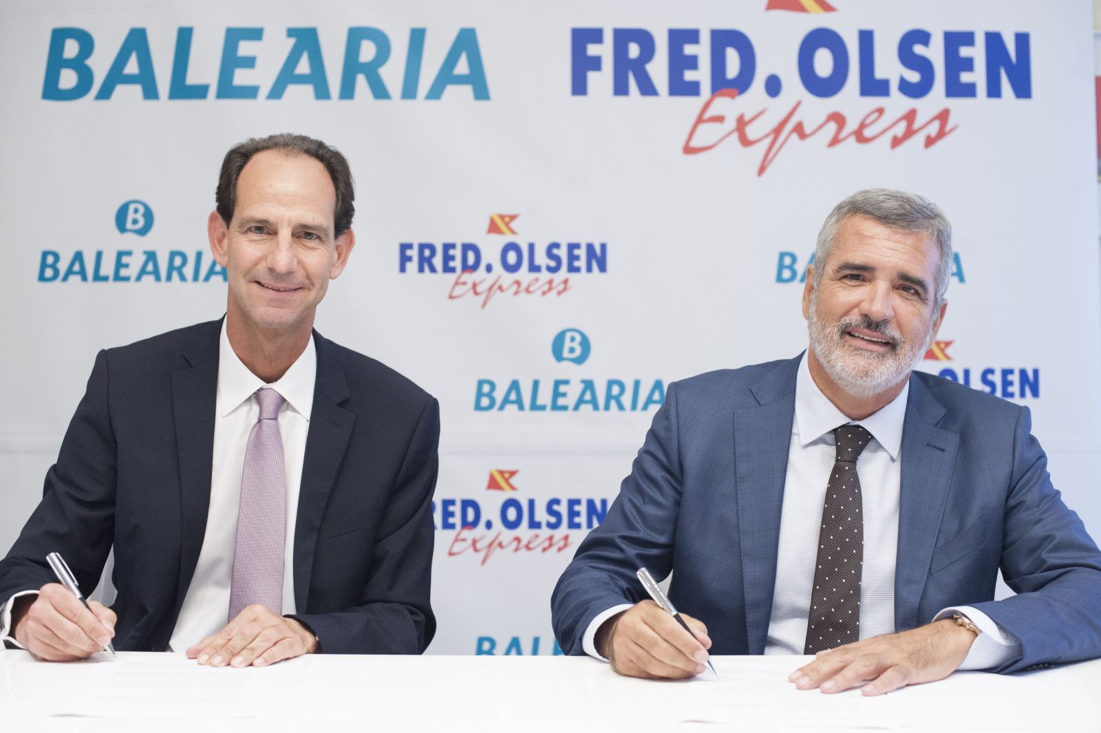 Andrés Marín, director general de Fred. Olsen Express y Adolfo Utor, presidente de Baleària