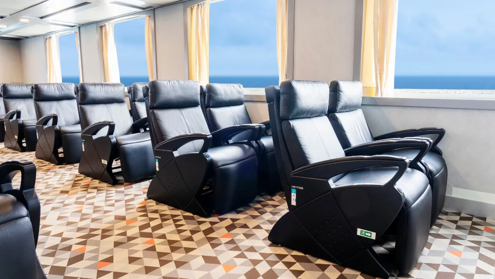 Superior seating (Reclining cushioned armchairs with footrests)