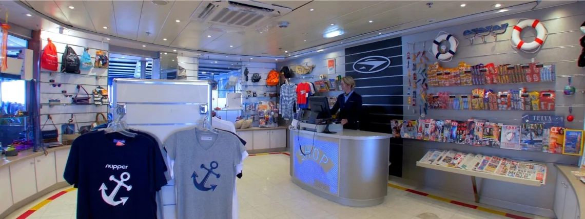 Onboard boutique of the fast ferry Bencomo Express