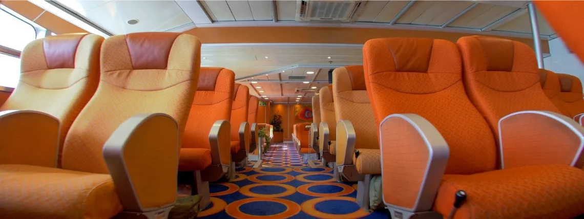 Inside seating of the fast ferry Bencomo Express