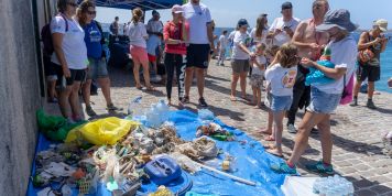 We organise seabed and shoreline clean-ups